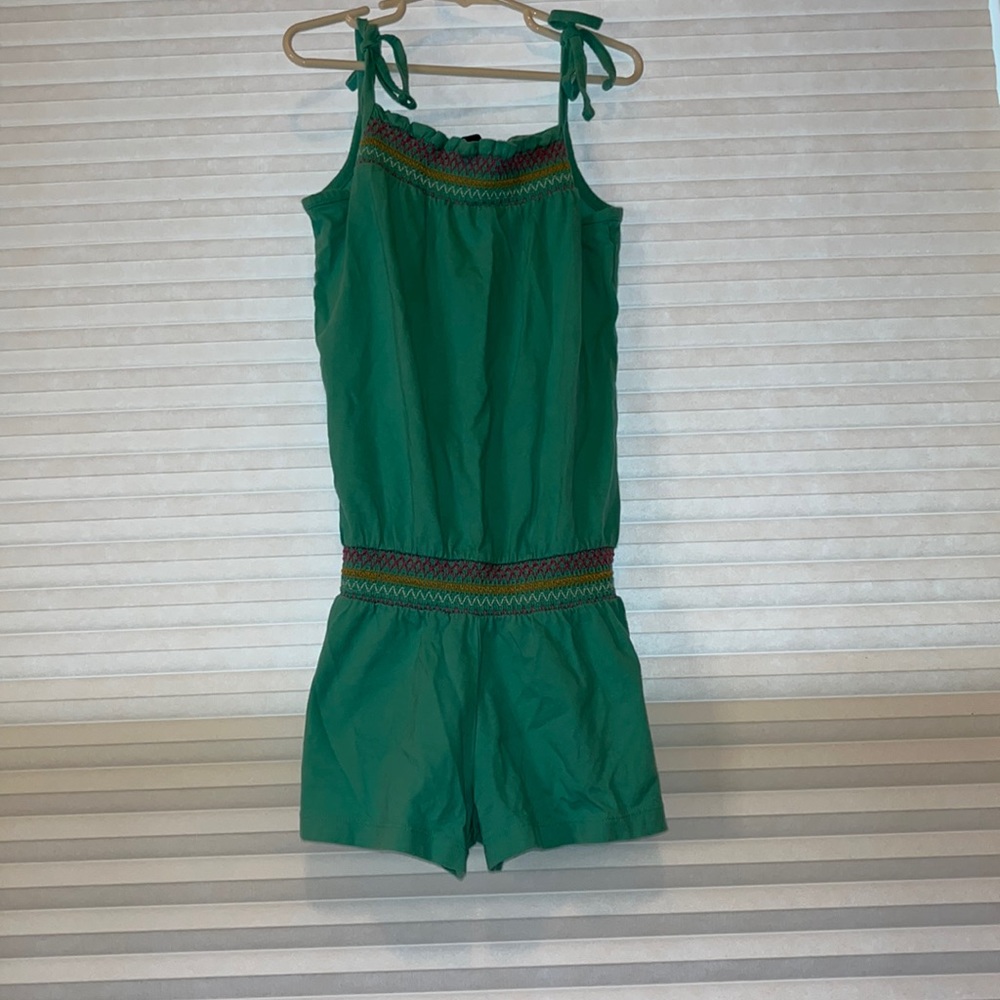 kids teal romper